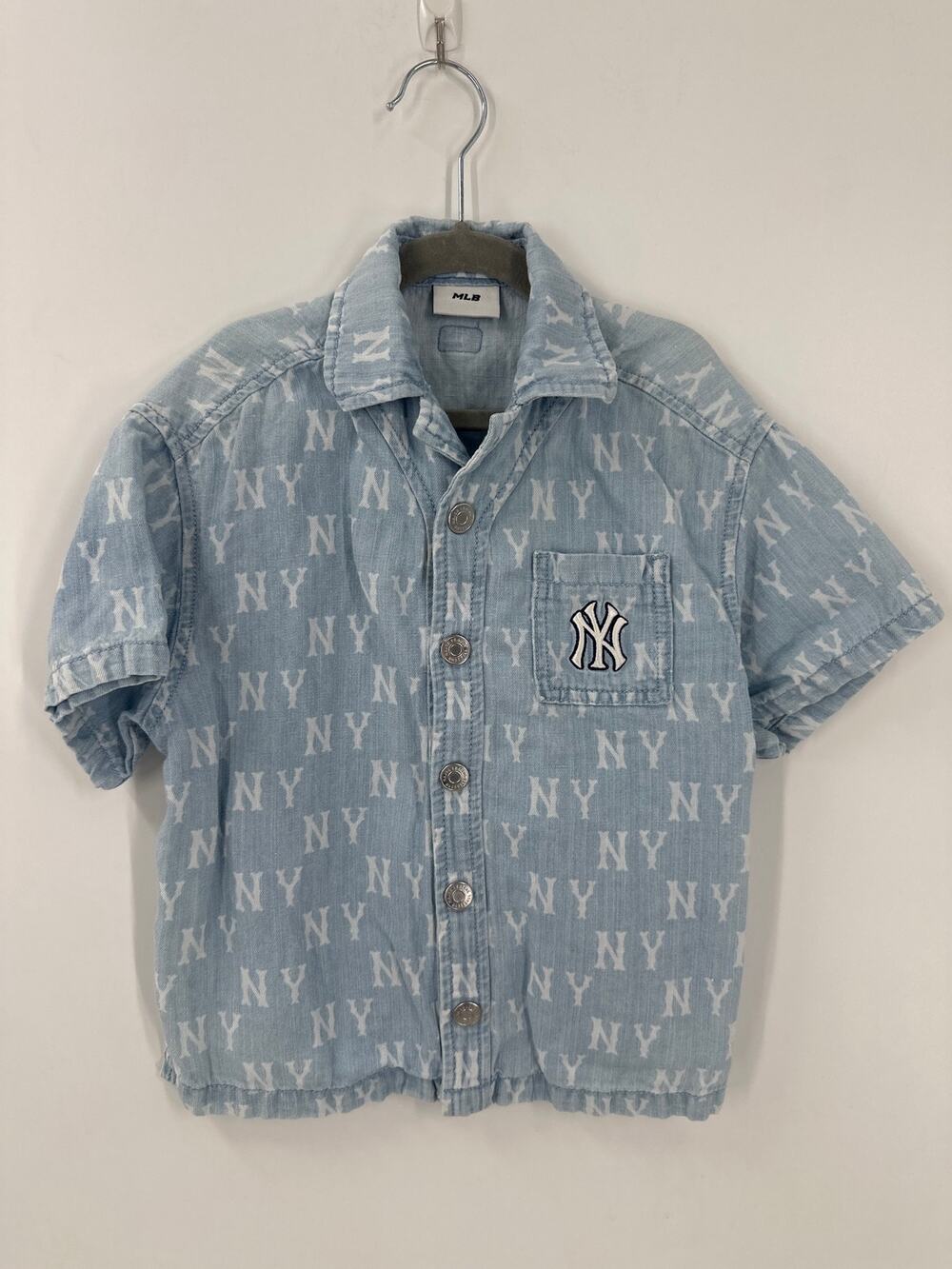 New York Yankees MLB Monogram denim shirt Size 7 years Kid's Baseball